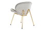 DKD Home Decor Silla Jiete Polyester Gris Claro y Dorado