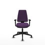 PIQUERAS Y CRESPO Silla de oficina Elche, Mecanismo Asincro, Tela Morada