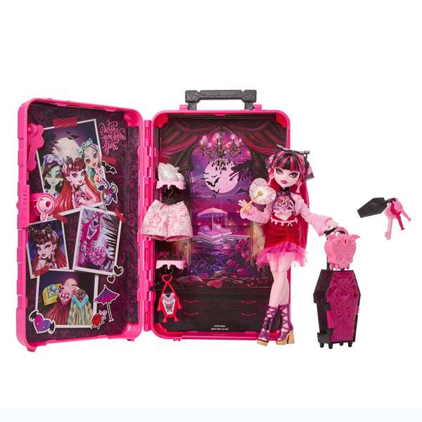 Mattel Muñeca Monster High Skulltimate Secrets Series 7 Draculaura con más de 19 Sorpresas