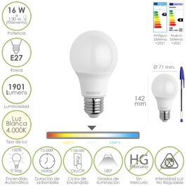 MAURER Bombilla LED Estándar E27 16W 1901 lm 4000K
