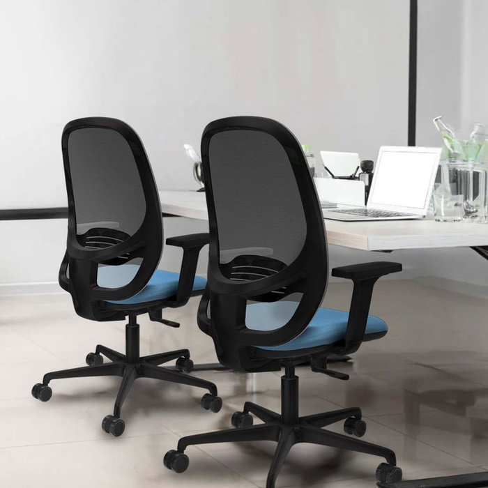 PIQUERAS Y CRESPO Silla de oficina Cilanco Azul con Mecanismo Sincro PIQUERAS Y CRESPO Silla de oficina Cilanco Azul con Mecanismo Sincro