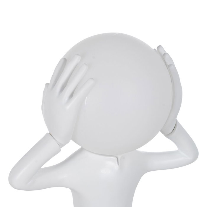 Ixia Lámpara de Mesa Figura Blanco Resina
