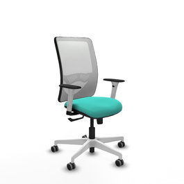 PIQUERAS Y CRESPO Silla de oficina Zulema Turquesa y Blanco