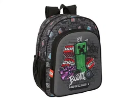 Safta Mochila Junior Adaptable a Carrito Minecraft Graffiti 380x320x120 mm