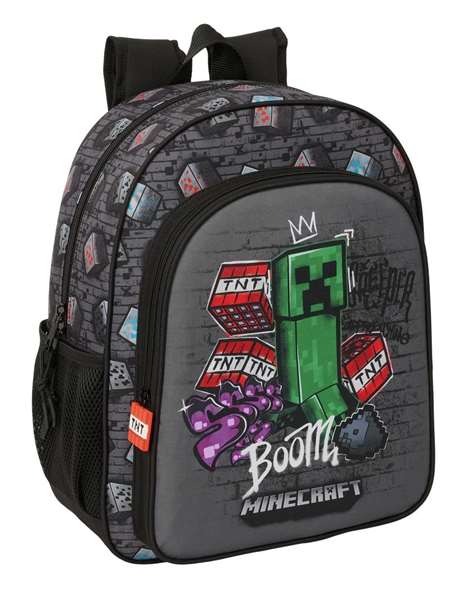 Safta Mochila Junior Minecraft Graffiti Adaptable a Carro Safta Mochila Junior Minecraft Graffiti Adaptable a Carro