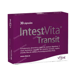 VITAE Intestvita Transit 30 Cápsulas - Probióticos y Enzimas Digestivas para el Funcionamiento Intestinal Normal y Regeneración de Flora