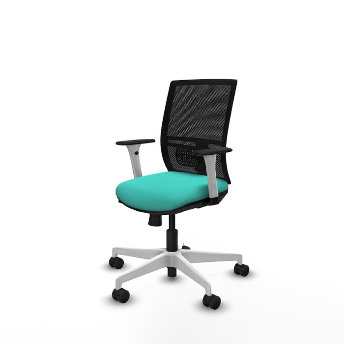 PIQUERAS Y CRESPO Silla de oficina Yunquera Turquesa y Negro