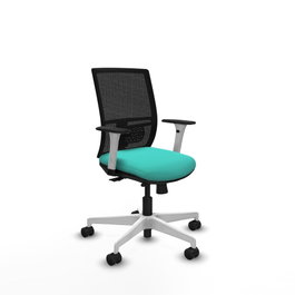 PIQUERAS Y CRESPO Silla de oficina Yunquera Turquesa y Negro
