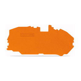 WAGO 2016-7692 Tapa de terminación y placa intermedia naranja