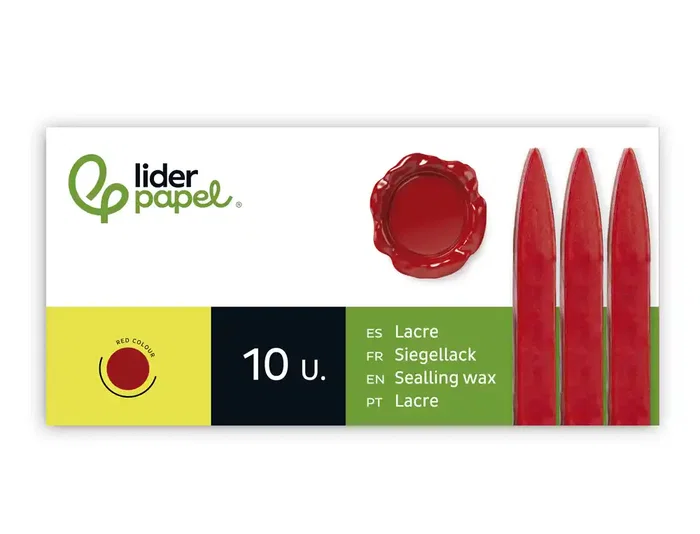 Liderpapel Lacre Rojo Caja 10 Barras Liderpapel Lacre Rojo Caja 10 Barras