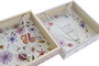 DKD Home Decor Servilletero BLOOM 2021 Multicolor en MDF y Metal, Pack de 4