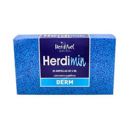 HERDIBEL Derm Piel 30Amp Complemento Alimenticio para la Piel con Zinc 30 Ampollas