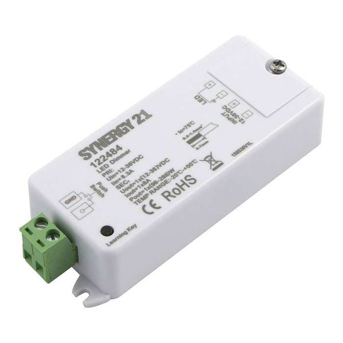 Synergy21 Synergy 21 LED Serie EOS 05 1-Kanal single color Controller mono V2 - Controlador Monocanal Blanco, 12-36 V, 95x36x20 mm