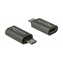 DeLOCK Adaptador 65927 USB 2.0 Micro-B Macho a USB Type-C Hembra Antracita