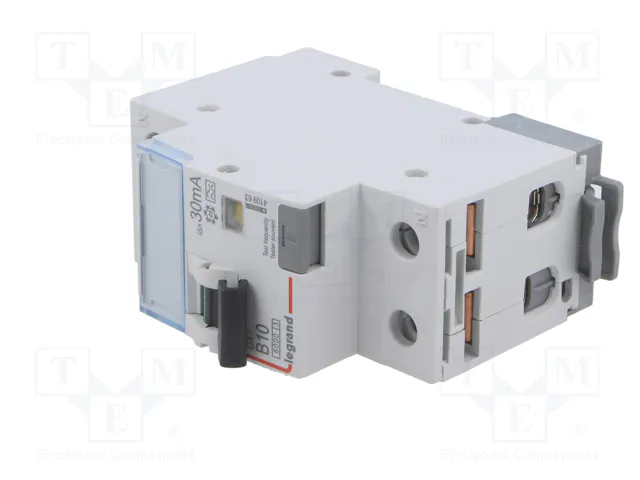 Legrand DX3 410963 Interruptor diferencial 10A 1P+N 6kA 30mA Tipo A 230VAC 2TE