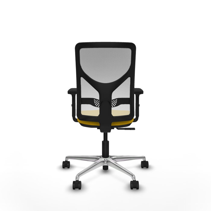 PIQUERAS Y CRESPO Silla de oficina Motilla con mecanismo Sincro, Amarillo y Blanco