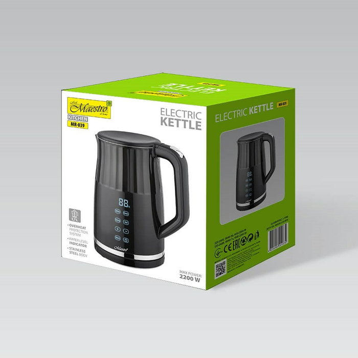 Hervidor Feel Maestro MR-049 Negro Transparente 2200 W 1,7 L Hervidor Feel Maestro MR-049 Negro Transparente 2200 W 1,7 L