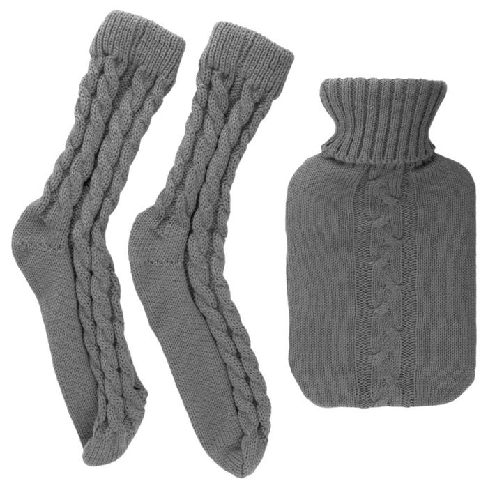 Sensly Calcetines y Bolsa Agua Caliente Cocooning Colores Surtidos Lana 600ml