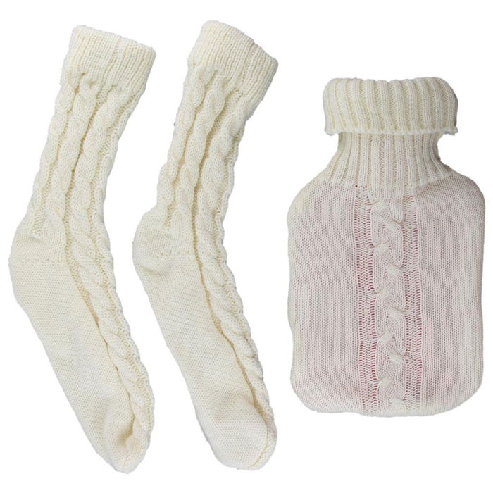 Sensly Calcetines y Bolsa Agua Caliente Cocooning Colores Surtidos Lana 600ml