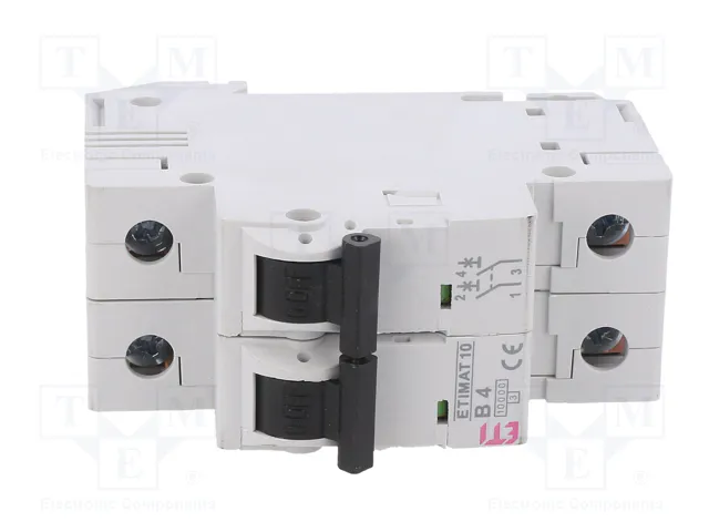 ETI POLAM Interruptor magnetotérmico ETIMAT 10 2P B4 4A 10kA