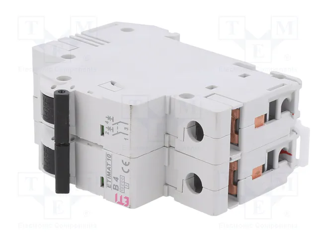 ETI POLAM Interruptor magnetotérmico ETIMAT 10 2P B4 4A 10kA