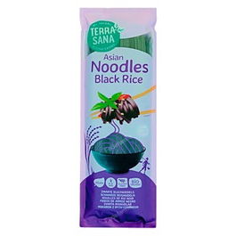 TERRASANA Fideos de Arroz Negro Noodles Integral Vegano 250Gr
