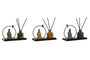 DKD Home Decor Decoración Mikado Buda Surtido de 3 Piezas en Gres y Metal