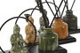 DKD Home Decor Decoración Mikado Buda Surtido de 3 Piezas en Gres y Metal