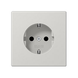 Jung LS1520KILG Toma de corriente Schuko 16A 250V Gris claro