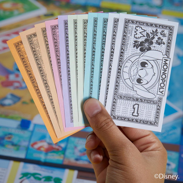 MONOPOLY G0388 Juego de Mesa Monopoly Edición Disney Stitch (Lilo y Stitch), Idioma Español y Portugués, Edad Recomendada +8 Años