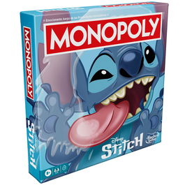 Monopoly Juego de Mesa Edición Disney Stitch G0388 Hasbro - En Español y Portugués, Para Edad +8 Años