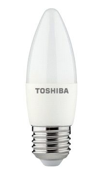 TOSHIBA Bombilla LED C35 E27 5W 3000K - Luz Cálida, Últimas Unidades