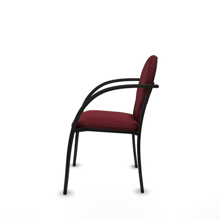 PIQUERAS Y CRESPO Silla Hellín Granate con Brazos Fijos PIQUERAS Y CRESPO Silla Hellín Granate con Brazos Fijos