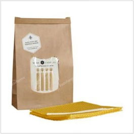 CERABELLA Kit para Hacer Velas de Cera de Abeja 15x24cm Manualidades para Niños sin Fundir Cera