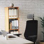 Silla de oficina Mardos con mecanismo Sincro/Traslack tapizada con Tela color Azul y malla color Negro. Equipada con lumbar 1D, Brazos 2D, Cabecero 2D y Ruedas 65mm nailon