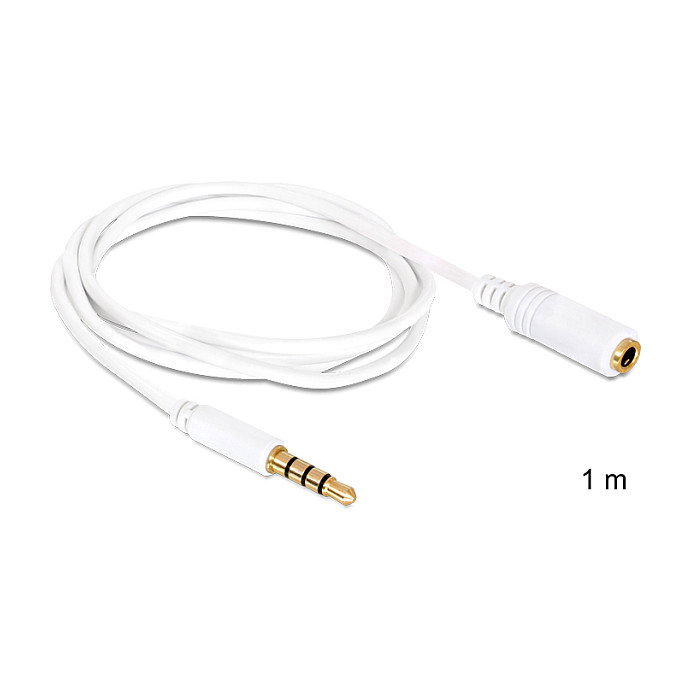 DeLOCK Cable de extensión de audio 3,5 mm 1 m Blanco DeLOCK Cable de extensión de audio 3,5 mm 1 m Blanco