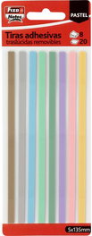 FIXO Tiras Adhesivas Pastel 5x135mm Pack de 8 (Set de 24)