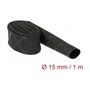 DeLOCK Tubo termorretráctil con patrón en X antideslizante 1 m x 15 mm Negro