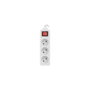 Lanberg Regleta de 3 tomas PL con interruptor, 3m, blanca
