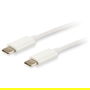 EQUIP 128352 Cable USB-C 3.2 Gen 2 a USB-C, 2m, PD 60W, 4K/60Hz, Blanco