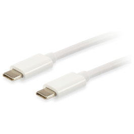 EQUIP Cable USB-C a USB-C Platinum 2m 60W 4K/60Hz Blanco