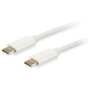 EQUIP Cable USB-C a USB-C Platinum 2m 60W 4K/60Hz Blanco