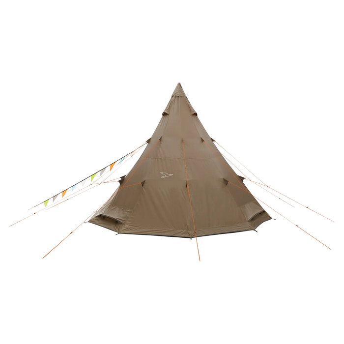 Easy Camp Rands Tipi Tienda de Campaña para 8 Personas, Pirámide, Impermeable, 7.3 kg, Color Arena, Modelo 2025
