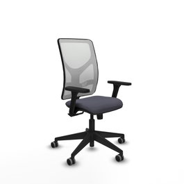 PIQUERAS Y CRESPO Silla de oficina Motilla con Mecanismo Sincro, Brazos 3D y Malla Blanca