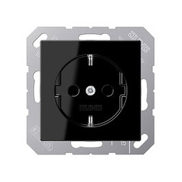 Jung A 1520 SW SCHUKO Steckdose 16A 250V en negro