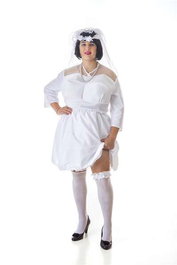 Disfraz para Adultos Sexy Vestido de novia (4 Piezas)