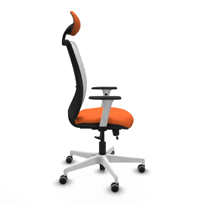 PIQUERAS Y CRESPO Silla de oficina Zulema Naranja y Blanco
