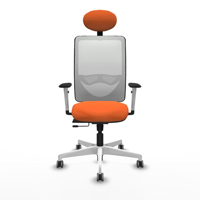 PIQUERAS Y CRESPO Silla de oficina Zulema Naranja y Blanco