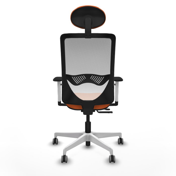 PIQUERAS Y CRESPO Silla de oficina Zulema Naranja y Blanco