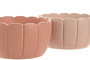 DKD Home Decor Set de 2 Maceteros Shabby Rosa Palo y Terracota en Cemento
